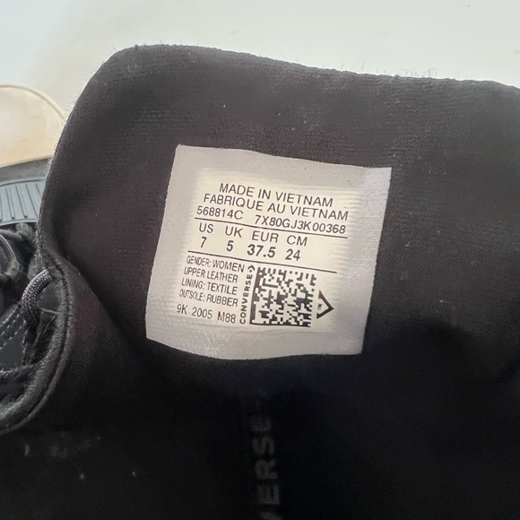 Converse Chuck Taylor All Star GR82 Extra High ‘Black Egret’ Heel, size 7 - Picture 7 of 10